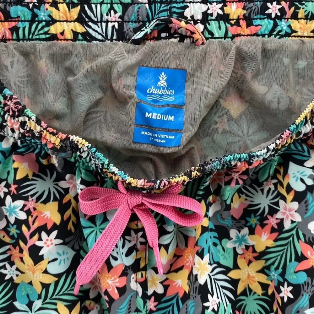 Chubbies Tropical Toucan Swim Trunks Men's Medium 7